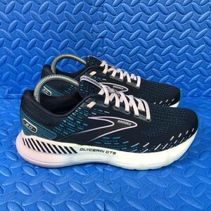 Brooks Glycerin GTS 20 Womens Running Shoes Blue Athletic Sneakers Size 9B